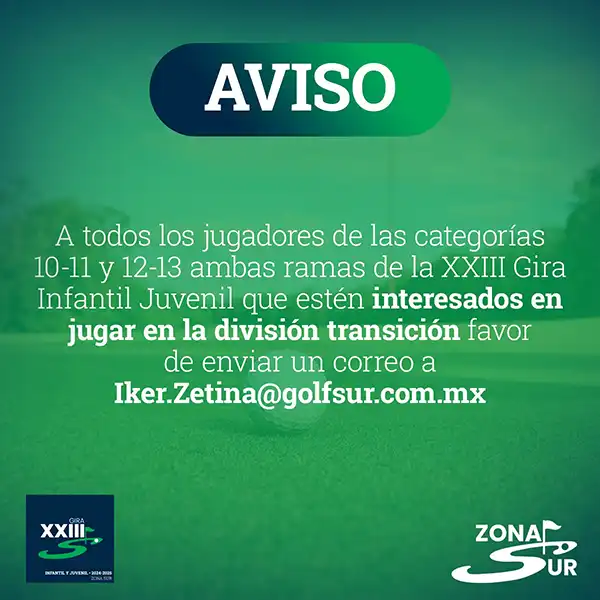 Aviso Gira Infantil Juvenil